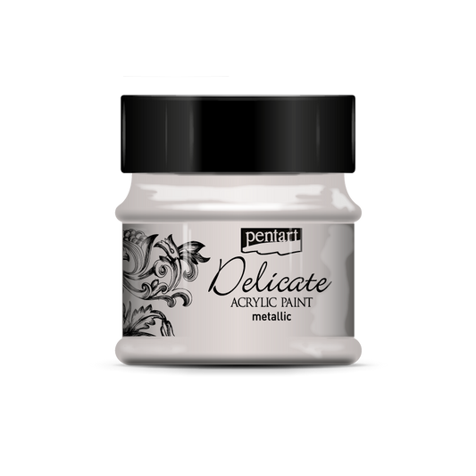 Delicate metallic acrylic paint 50 ml silver