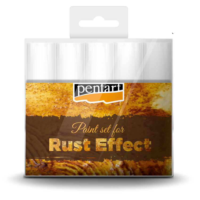 Rust effect paint set, 5 x 20 ml acrylic paint