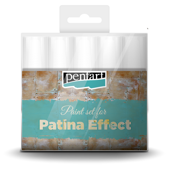 Patina effect paint set, 5 x 20 ml acrylic paint