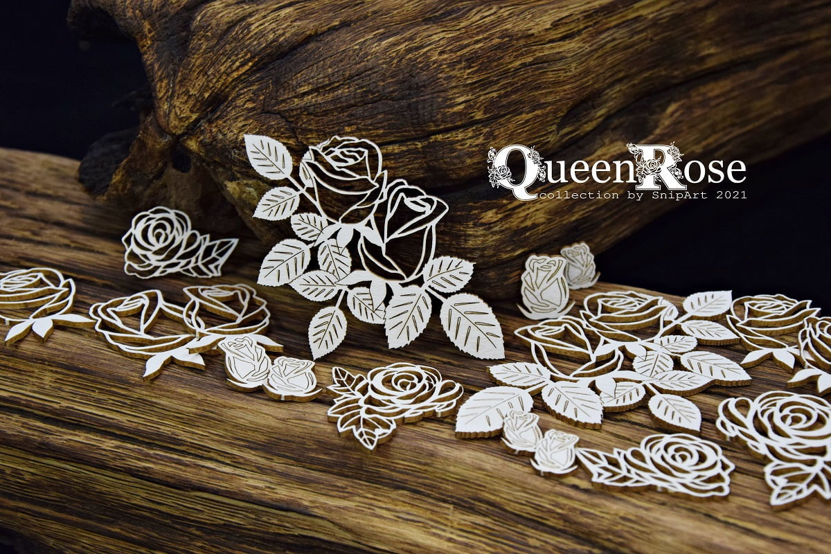 Snipart Queen Rose - Openwork Roses Buds Set