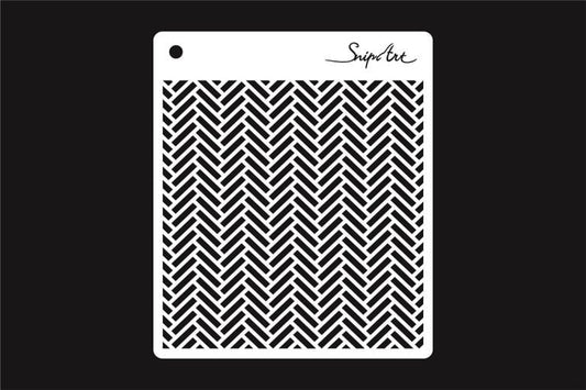Snipart Stencil - Parquet Pattern - 15 cm x 15 cm