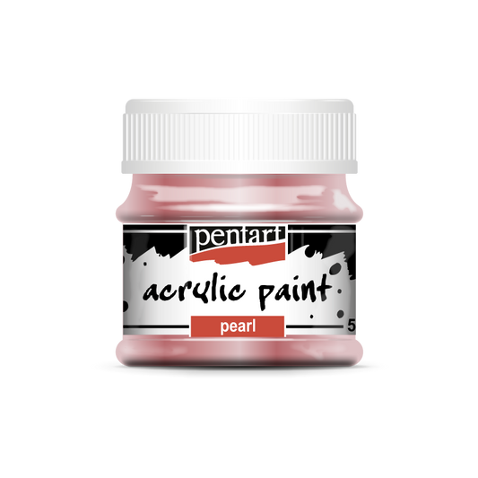 Acrylic paint pearl 50 ml rose