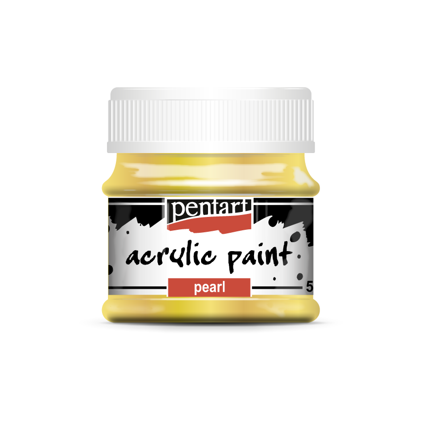 Acrylic paint pearl 50 ml yellow