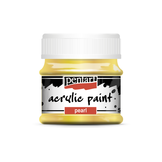 Acrylic paint pearl 50 ml yellow