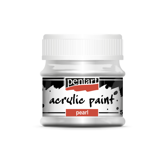 Acrylic paint pearl 50 ml grey