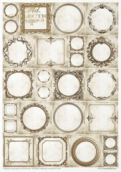 ITD Collection Rice Paper Pack of 11 Vintage Advent Calendar