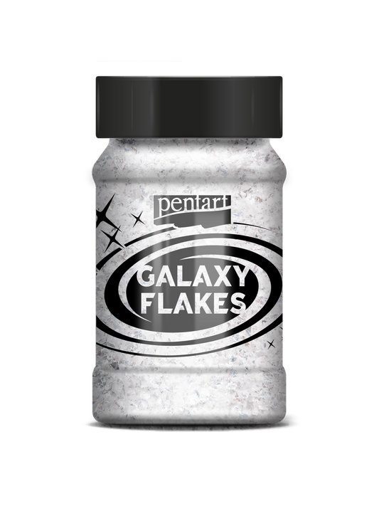 Galaxy Flakes min. 15 g Mercury white