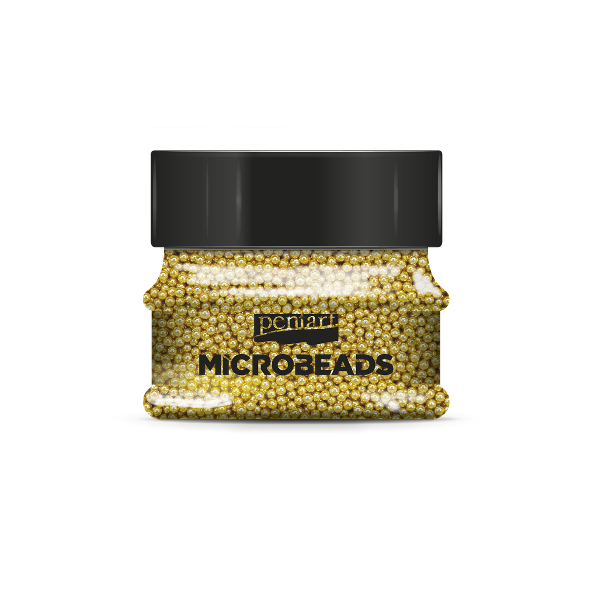 Glass microbeads 0,8-1 mm 40 g gold