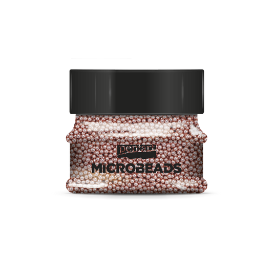 Glass microbeads 0,8-1 mm 40 g rose gold