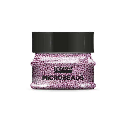 Glass microbeads 0,8-1 mm 40 g pink