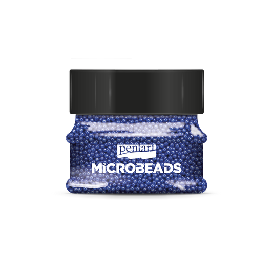 Glass microbeads 0,8-1 mm 40 g stehl blue
