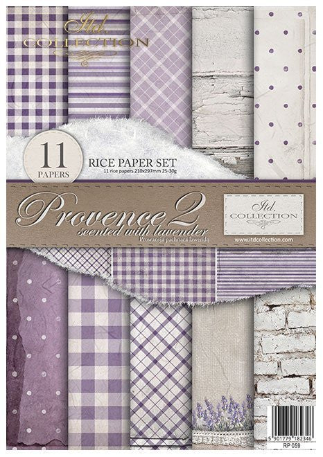 ITD Collection Provence Scented with Lavender 11 Pack Rice Paper