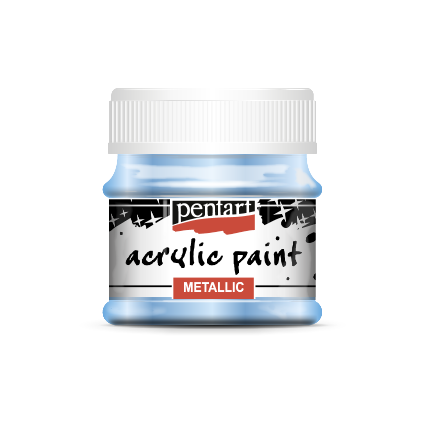 Acrylic paint metallic 50 ml light blue