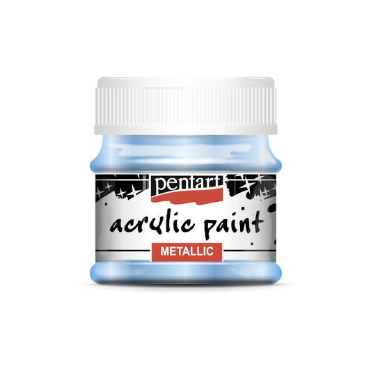 Acrylic paint metallic 50 ml light blue