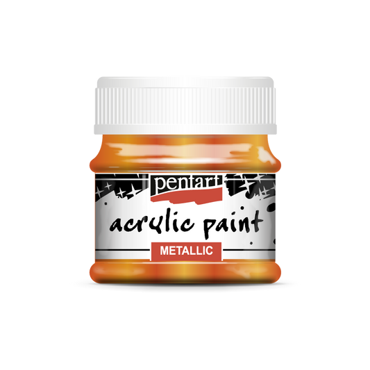 Acrylic paint metallic 50 ml orange
