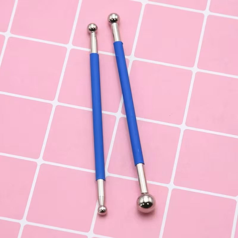 3D Flower & Clay Tools, Round Ball Stylus Tool Set, Stainless Steel, Clay Indentation Pen, Dimple Shaping Tool