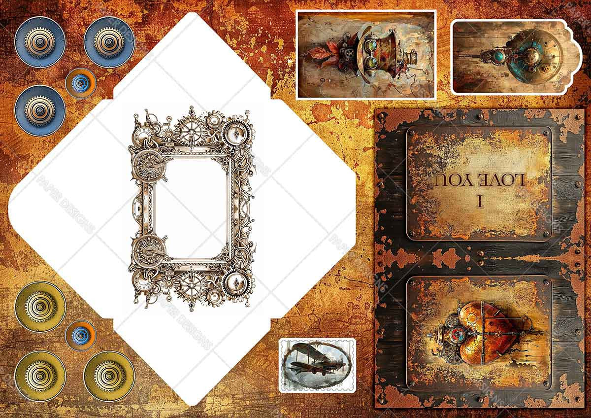 Paper Designs Steampunk Age Collection Vellum Paper Kit