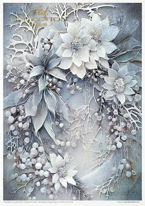 ITD Collection Rice Paper Pack Winter Bouquet