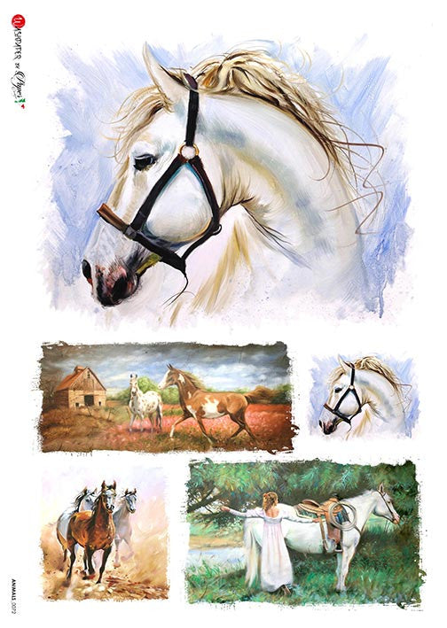 Paper Designs Animals horses