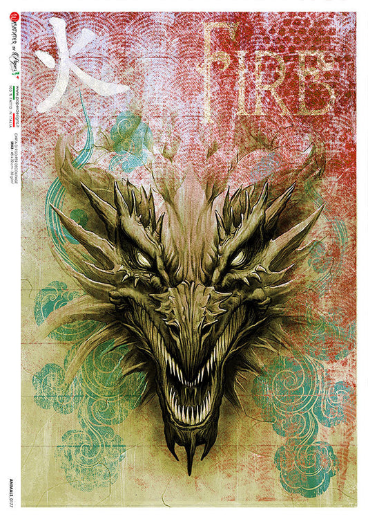 Paper Designs Dragon Head Animals 0177