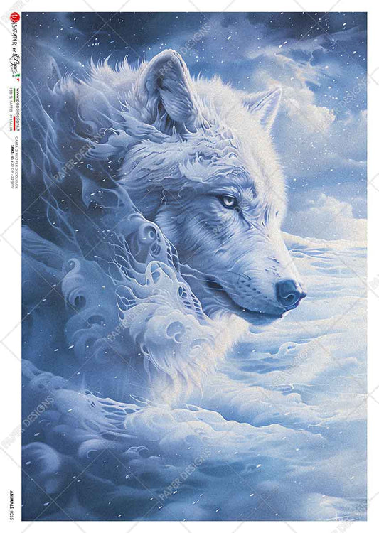 Paper Designs Skylit Spirt Wolf Rice Paper