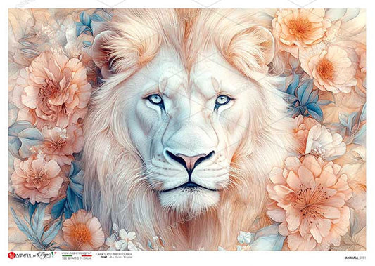 Paper Designs Soft Floral Fox Rice Paper