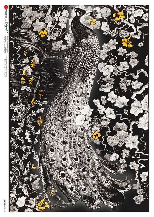 Paper Designs Rice Paper Hoytema Peacock PD ARTWORK-0117