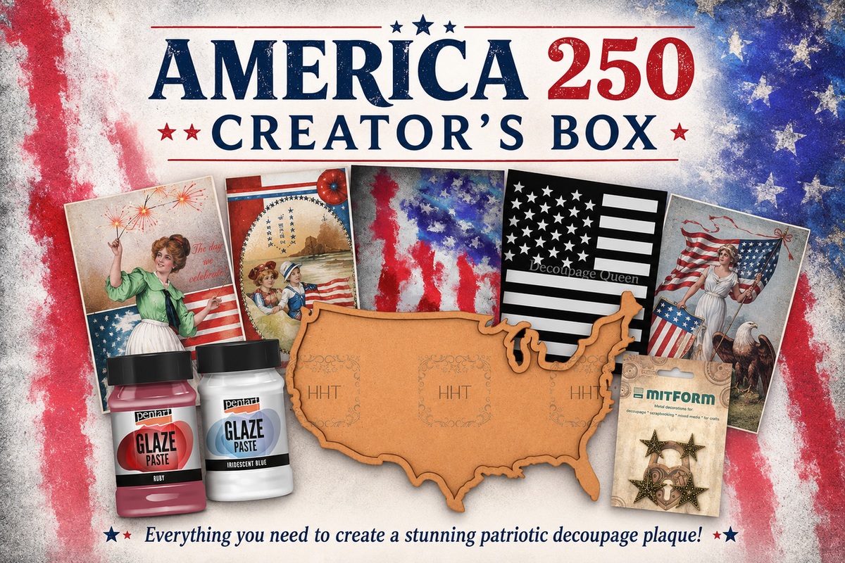 America 250 Creator's Box — MDF Decoupage Kit (Super Deal)