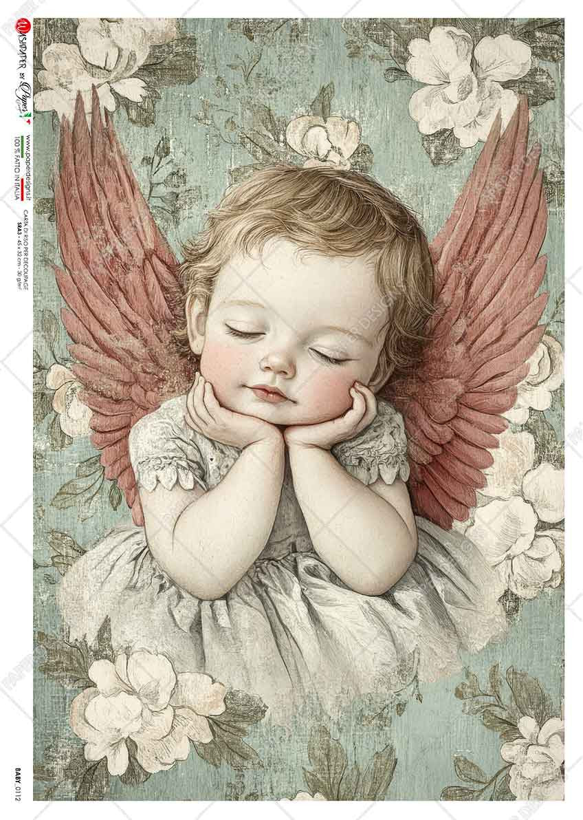 Paper Designs Baby Soft Vintage Angel Rice Paper