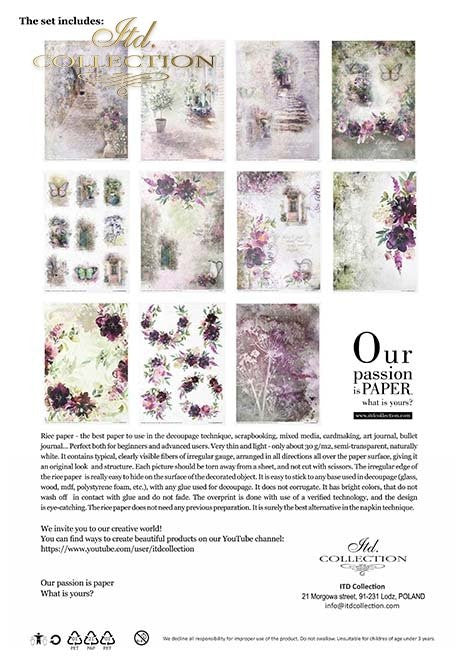 ITD Collection Rice Paper Pack of 11 Garden of Dreams