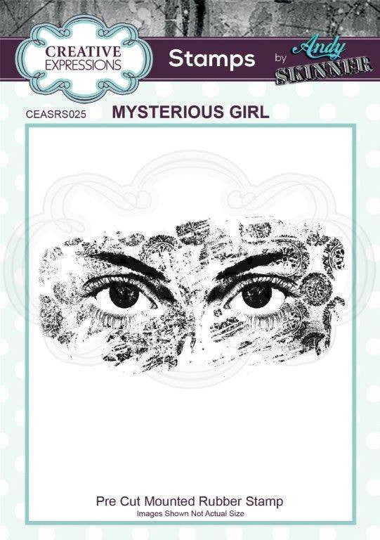 Creative Expressions Andy Skinner Mysterious Girl 1.9 in x 3.9 in Rubber Stamp