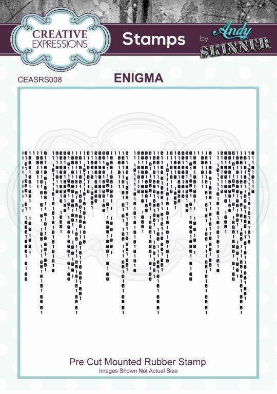 Creative Expressions Andy Skinner Enigma 5 in x 3.4 in Rubber Stamp
