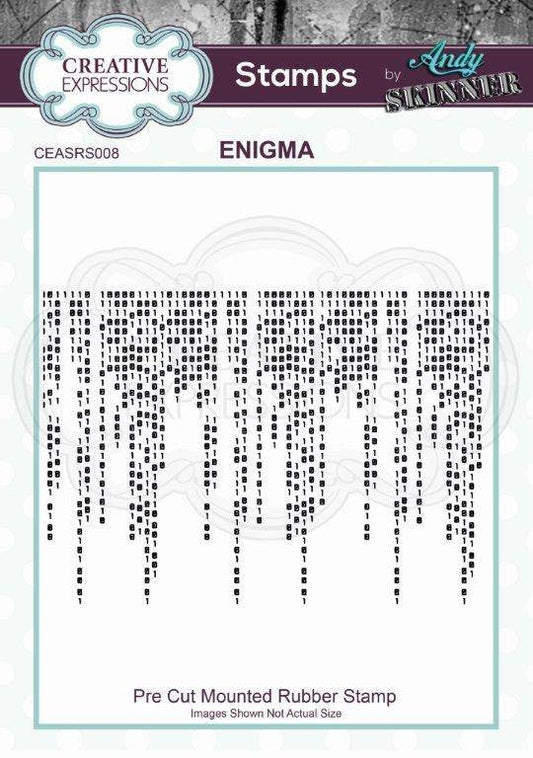 Creative Expressions Andy Skinner Enigma 5 in x 3.4 in Rubber Stamp