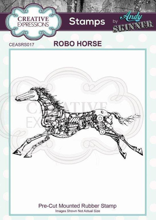 Creative Expressions Andy Skinner Robo Horse Rubber Stamp 4.0 in x 2.2 in