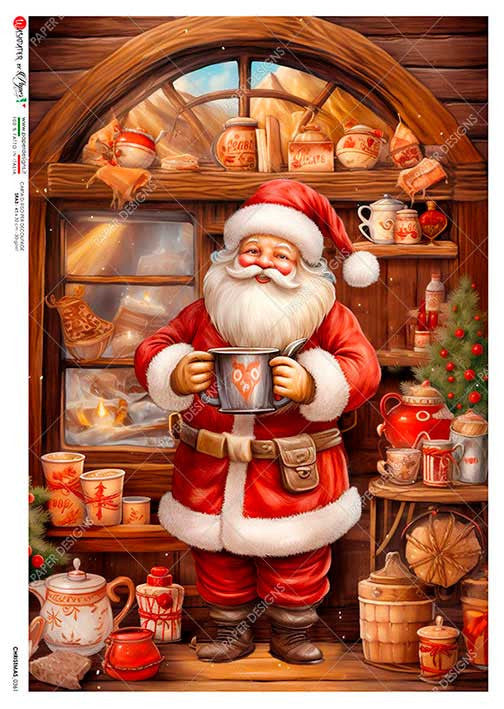 Paper Designs Santa in the Kitchen Rice Paper