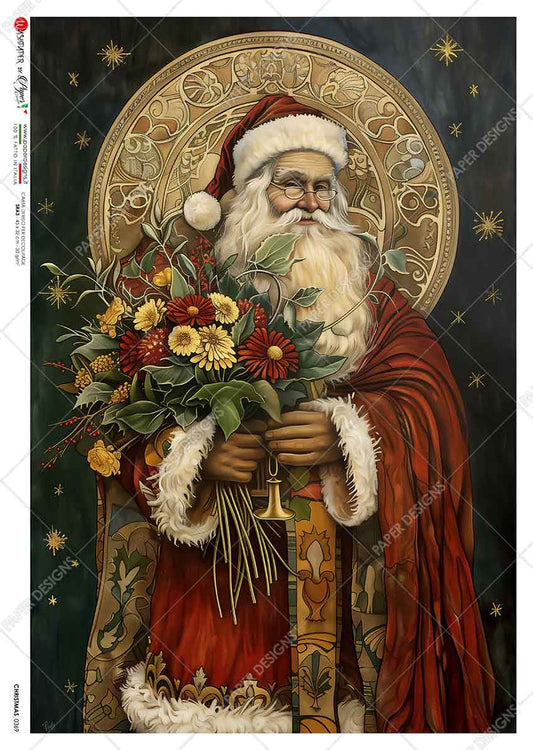 Paper Designs St Nicholas with Flowers III Rice Paper