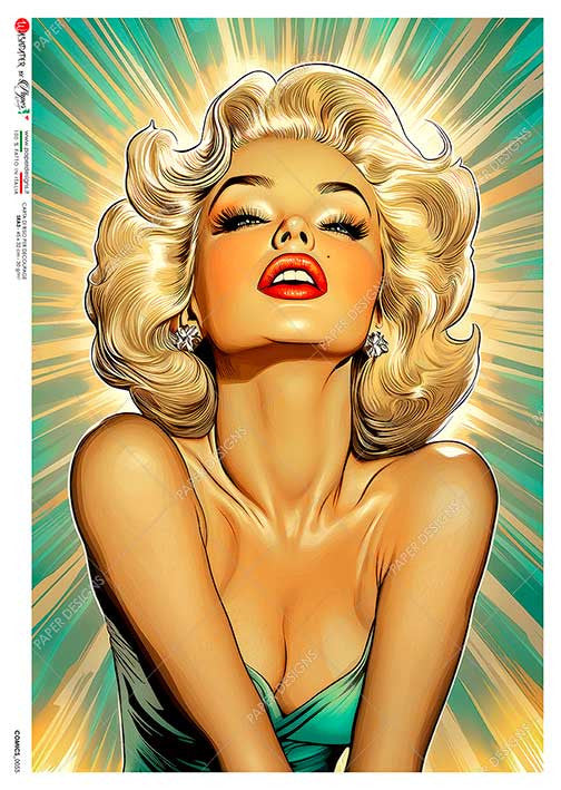 Paper Designs Marilyn Cartoon Rice Paper