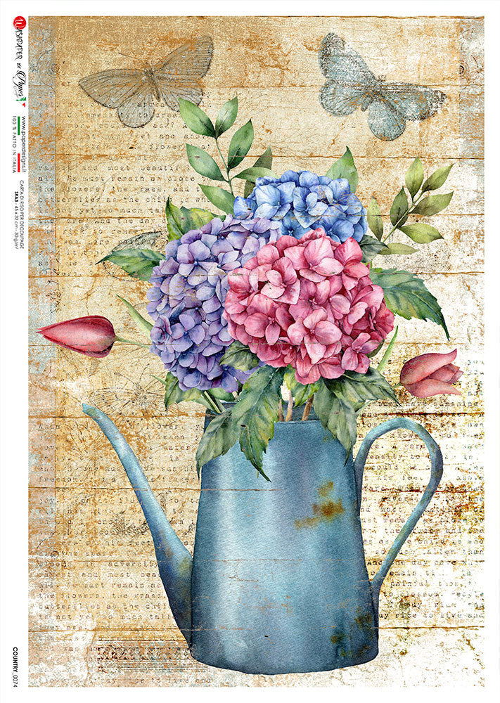 Paper Designs Hydrangeas in a Vase Country 0074