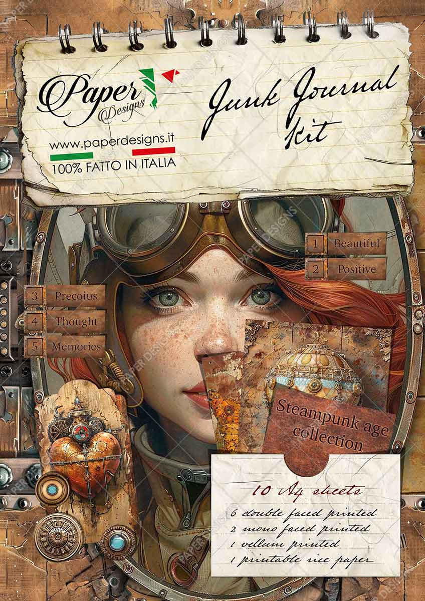 Paper Designs Steamunk Age Collection Junk Journal Kit
