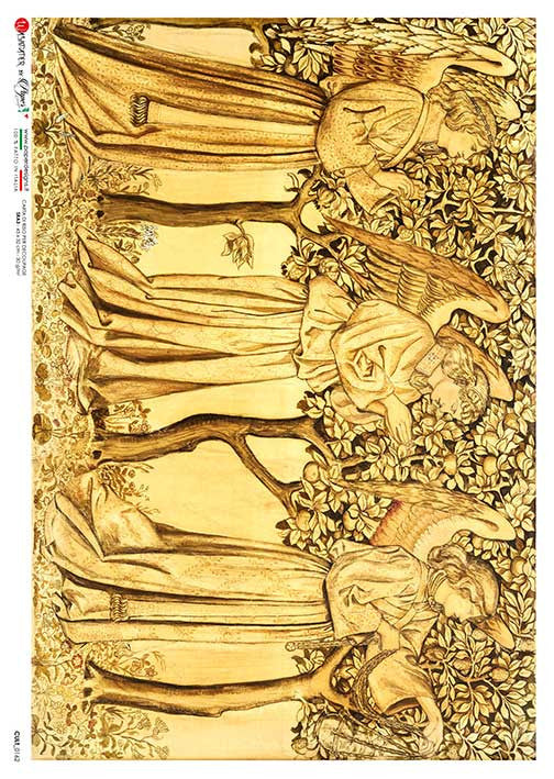 Paper Designs Three Antique Angels II