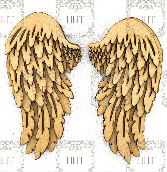 Handcrafted Holiday Traditions Layered XL 14" MDF Wings