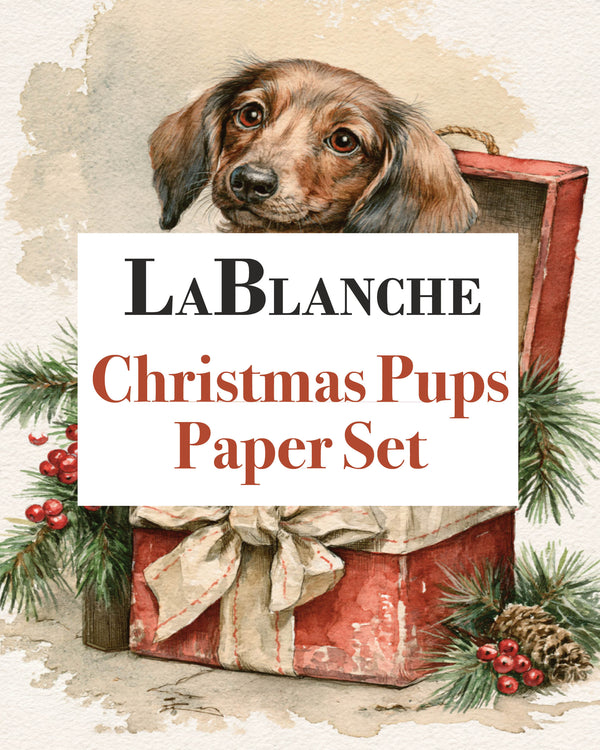 Lablanche Christmas Pups Rice Paper + Transfer Set
