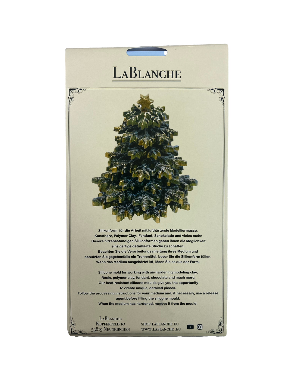LaBlanche Christmas Tree silicone mould with dimensional layered tree design