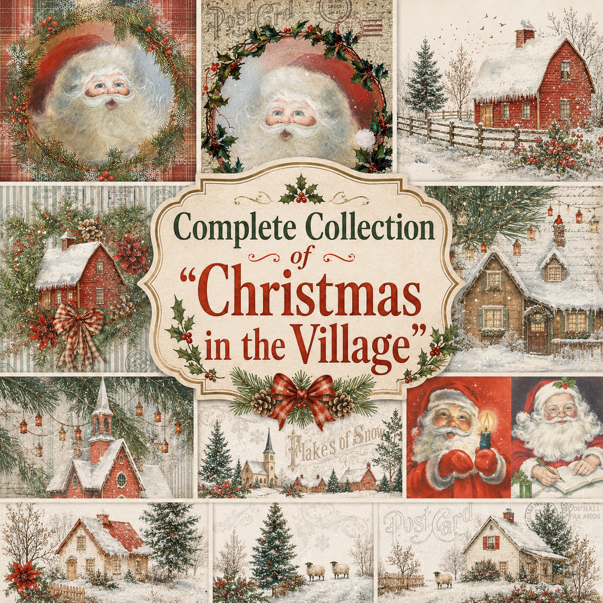 Complete Collection of "Christmas in the Village" from ellen j goods