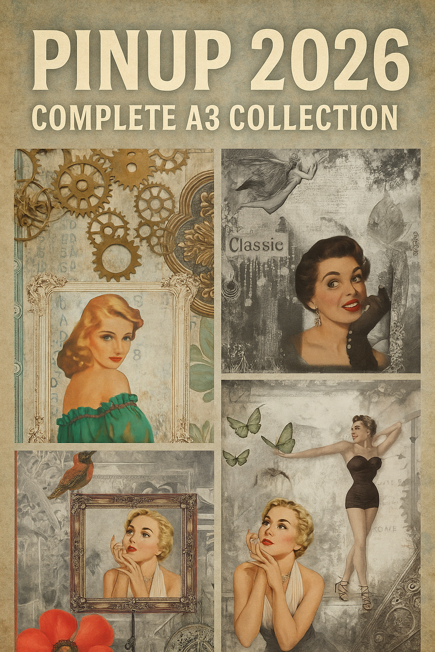 Pinups of 2026 Complete A3 Collection for Retailers (6 designs 6 each A3)