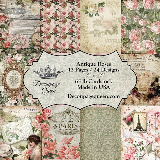 Antique Roses Scrapbook Set