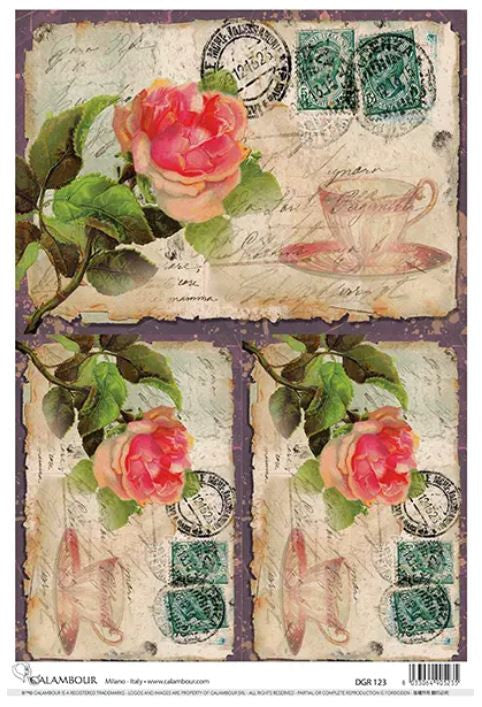 Calambour Rose Postcard DGR 123 A3