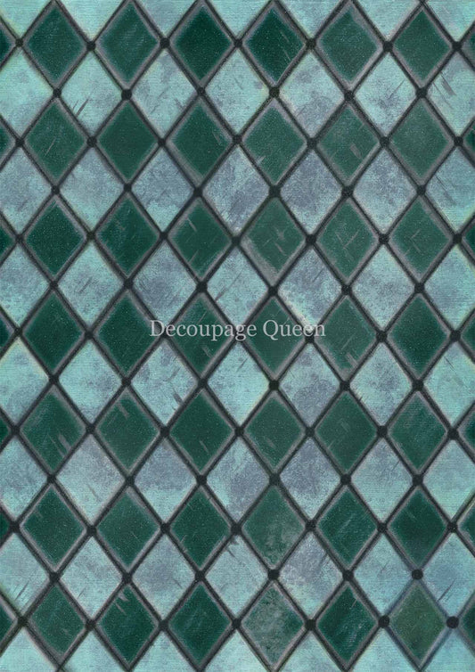 Dainty and the Queen - Teal Handpainted Harlequin