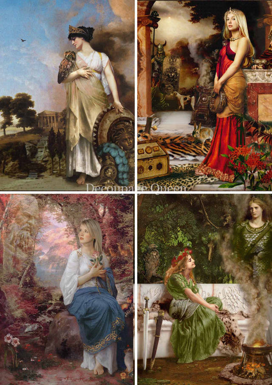 Decoupage Queen Howard David Johnson - Women of Mythology Rice Paper