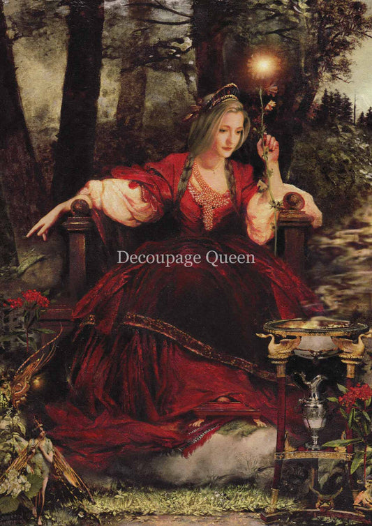 Decoupage Queen Howard David Johnson - Queen Mab Bringer of Dreams Rice Paper